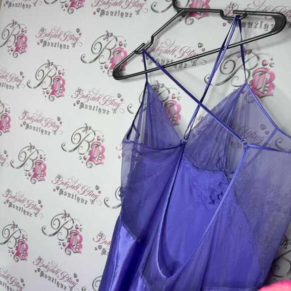 Intimate attitudes dress maxi long open back criss cross mermaid back style mesh - Picture 11 of 16